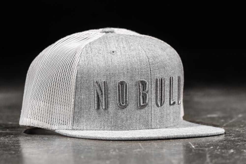 Casquettes NOBULL Grise Clair - NOBULL Flat-Brim Trucker,France (2083-HQPAN)